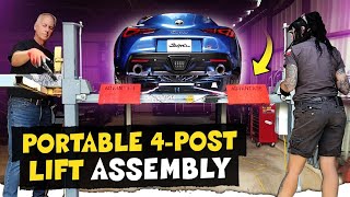 Advantage Portable 4Post Lift StepByStep Assembly Features amp Benefits Plus Tonys pro tips [upl. by Nahtan547]