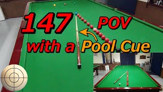 Snooker POV Line Up 147 with a Pool Cue [upl. by Villiers]