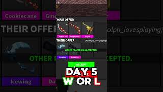 15 DAYS 15 TRADES IN MM2 PART 5 Subscribe [upl. by Ynomrah]