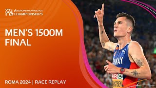 INVINCIBLE Ingebrigtsen 💫 Mens 1500m final replay  Roma 2024 [upl. by Yemane]