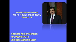 Word Power Made Easy  Session 14 [upl. by Dnalwor]