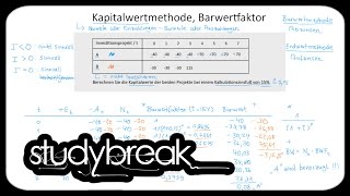 Dynamisch Kapitalwertmethode Barwertfaktor  Investition und Finanzierung [upl. by Ahseya]