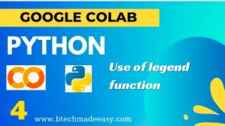 Use of legend using Python amp Google colab [upl. by Fast]