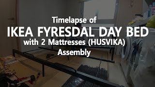 How to Assemble  IKEA 퓌레스달 Fyresdal 데이베드매트리스2 블랙 후스비카 하드 조립 [upl. by Nawaj202]