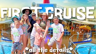 Our FIRST family cruise vacation w ALL 7 kids ages 512 delayed ship [upl. by Acile]