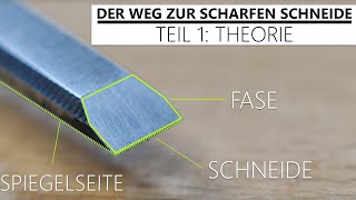 Stecheisen und Hobeleisen schleifen für Einsteiger  Theorie Teil 1 [upl. by Eciruam]