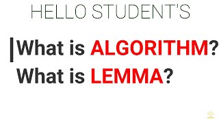 Algorithm and Lemma Kya Hota Hai   What is algorithm  Simply Explained in Hindi [upl. by Halak64]