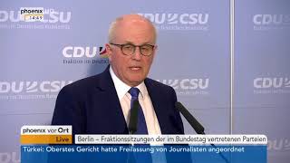 Fraktionssitzungen Statement der CDUCSU von Volker Kauder vom 20032018 [upl. by Youlton]