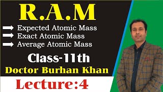 Different types of Atomic masses  Chemistry 11th  General Chemistry By Dr Burhan Khan [upl. by Mohn]