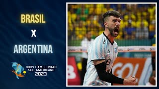 🏆FINAL  Brasil X Argentina  MELHORES MOMENTOS  SulAmericano de Vôlei Masculino 2023 [upl. by Chassin7]