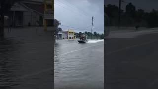 Airboat in Hurricane Idalia florida airboat hurricane hurricaneidalia [upl. by Eidnalem]