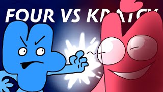 FOUR vs KRATCY BFDI animation [upl. by Chavaree]