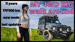 MY 4WD OVERLAND RIG WALKAROUND  Defender Expedition Camper Built [upl. by Penelope]