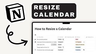 How to Resize a Calendar in Notion  Notion For Beginners [upl. by Nichy365]