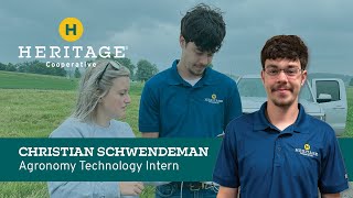 2023 Heritage Cooperative Interns  Christian Schwendeman Agronomy Technology Intern [upl. by Ydnirb697]