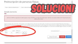 ✅ SOLUCION AL ERROR TELEFONO LADA PREINSCRIPCION AL RFC  FACIL Y RAPIDO 🔥 [upl. by Tammie]