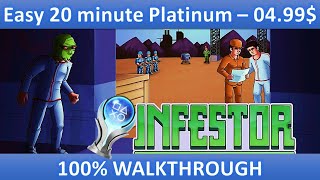 Infestor 100 Platinum Walkthrough  Trophy amp Achievement Guide [upl. by Odnarb265]