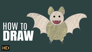 How To Draw BAT  Drawing Lesson For Children  Shemaroo Kids [upl. by Navad658]