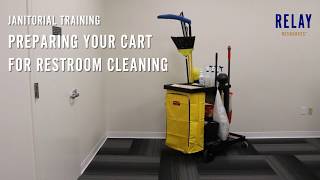 Janitorial Training  Preparing Your Cart for Restroom Cleaning [upl. by Rozella]