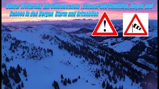 Bunter Wettermix Sonnenschein  Schauern und Gewittern  Regen  Schnee in den Bergen [upl. by Nnayar]