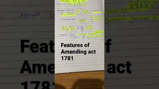 Features of Amending Act of 1781  Act of settlement  UPSC shorts upsc 2022 ias [upl. by Eatnahc227]