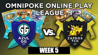 AZULGG VS ZAPDOSTCG OmniPoke Online League  THEME DECK WEEK  Pokemon TCG [upl. by Friedman]