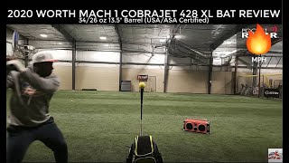 2020 Worth Mach 1 Cobra Jet 428 XL Slowpitch ASA bat [upl. by Acissev]