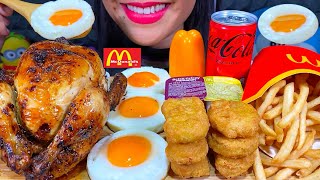 ASMR WHOLE ROAST CHICKEN McDONALDS FRIES CHICKEN NUGGETS EGGS MASSIVE Eating Sounds [upl. by Anirt384]