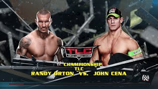 WWE 2K15  Randy Orton VS John Cena  TLC WWE CHAMPIONSHIP TITLE MATCH wwe [upl. by Etnahs]