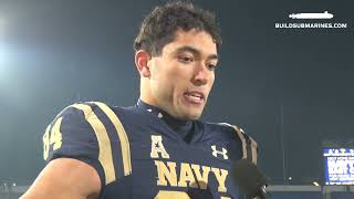 Navy Football Postgame Interview Regis Velez vs UAB [upl. by Inaja]