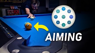 Pool Lesson  How To Adjust Your Aim For Every Spin Shot [upl. by Karlin]