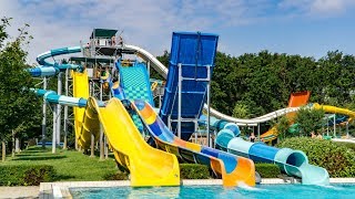 AMAZING Indoor amp Outdoor Water Park in Sárvár Hungary All Slides [upl. by Amilah]