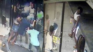 Trifling TXTwerking flash mob of teens rob a gas station [upl. by Cilka]