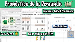 Promedio Móvil Ponderado  Caso Panos  Uso de Solver [upl. by Serles]