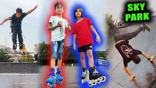 SKATEPARK da EFSANE PATEN ve KAYKAY HAREKETLERİ  SUDE ve POLAT PATEN SÜRÜYOR [upl. by Anir]