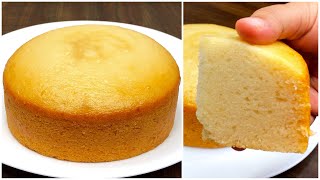 Eggless Sponge Cake Recipe Without Oven  Basic Sponge Cake Recipe  Vanilla Sponge Cake [upl. by Cower]