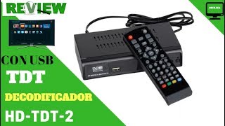 DECODIFICADOR TDT RECEPTOR TV DIGITAL ANTENA  DROLEEK REVIEW [upl. by Brom388]