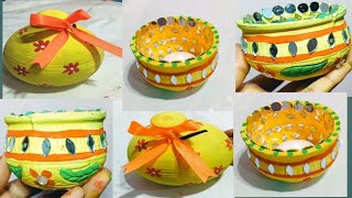 😍1st prize 🏆 in diya decoration art 😍  Diya kaise sajaen diya decoration  diya decoration craft [upl. by Duwalt]