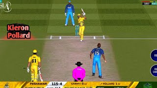 Kieron Pollard 4 consecutive sixes Against Muhammed irfan  Gaming Master  HBL PSL [upl. by Kinom988]