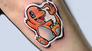 Pokemon Tattoo  Tattoo Timelapse [upl. by Lawtun]