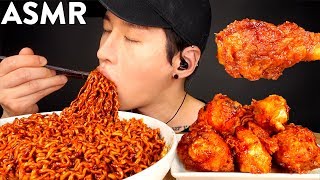 ASMR BLACK BEAN FIRE NOODLES amp BBQ CHICKEN MUKBANG No Talking EATING SOUNDS  Zach Choi ASMR [upl. by Cown]