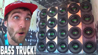 20 SUBWOOFERS in a TRUCK BUILD Slammin EXTREME Car Audio Bass Demos w CRAZY LOUD Sound Systems [upl. by Lecrad845]