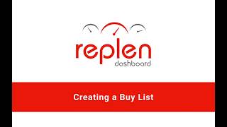 Replen Dashboard Tips for Creating a Buy List Quickly [upl. by Ekoorb]