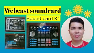 Unboxing Sound Card K1Webcast Sound Card [upl. by Nelyk187]