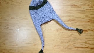 How to Loom Knit an Ear Flap Hat DIY Tutorial [upl. by Berriman]