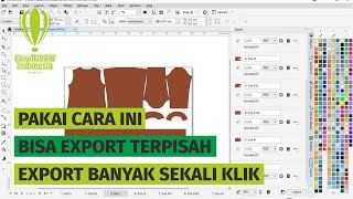 TRIK EXPORT BANYAK FILE DI COREL DRAW  CUMA SEKALI KLIK [upl. by Meek]