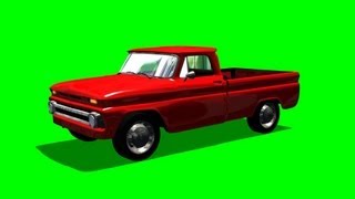 1966 Chevrolet C10 3D Model on green screen  free use [upl. by Nicky]