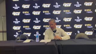 VCU basketball coach Ryan Odom after 8580 overtime loss to Memphis [upl. by Anelim232]