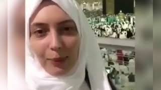 Convert to Islam  New Muslim sister visiting the Holy Mosque  very emotional [upl. by Kokoruda]