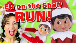 Elf on the Shelf Run 😅 Exercise for Kids Winter Chase ❄️ [upl. by Marasco]